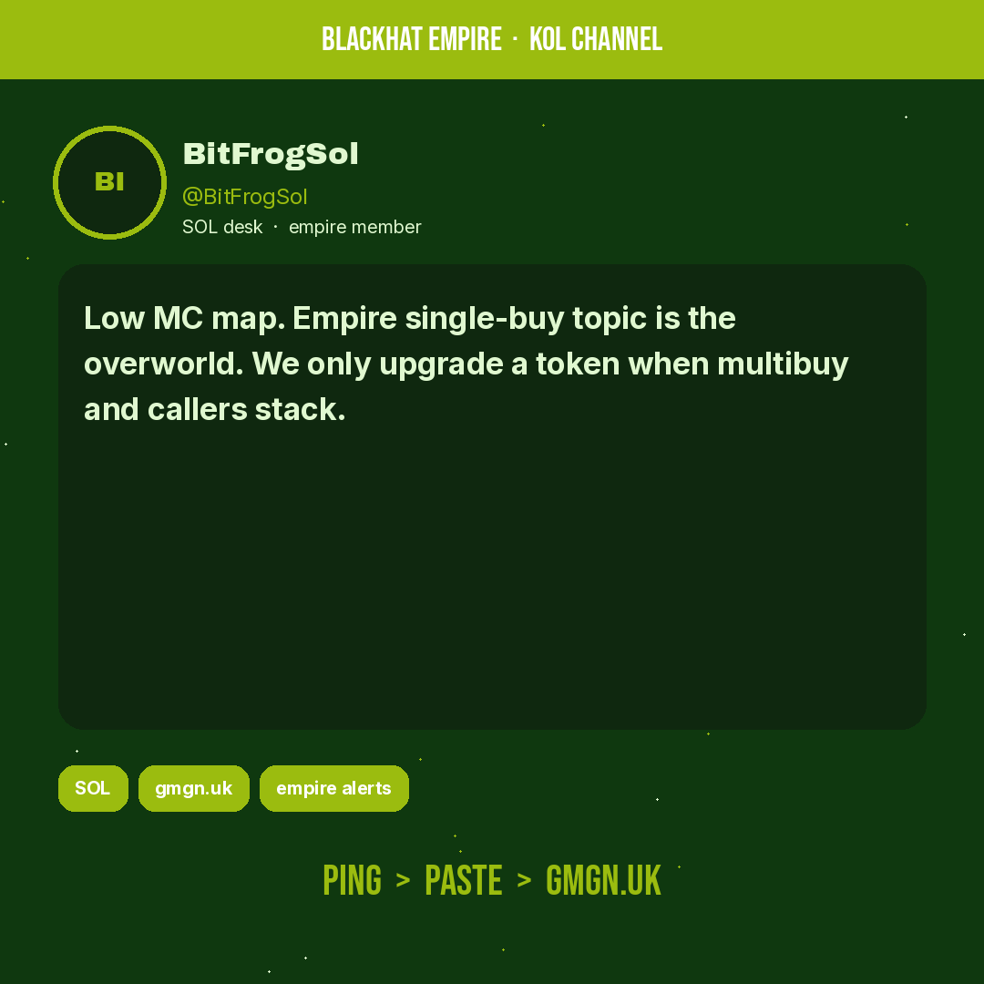 Crew review card Bit Frog Sol — Alpha Signal SOS